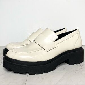 Blondo Summer Water Resistant Off White Leather Loafer 9M